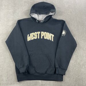 West Point Hoodie Gildan Men Small Black Army Black Knights Graphic Pullover